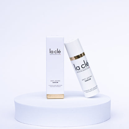 Anti Aging Serum Natur Kosmetik Front Verpackung und produkt